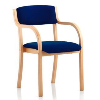 An Image of Charles Office Chair In Serene And Wooden Frame With Arms