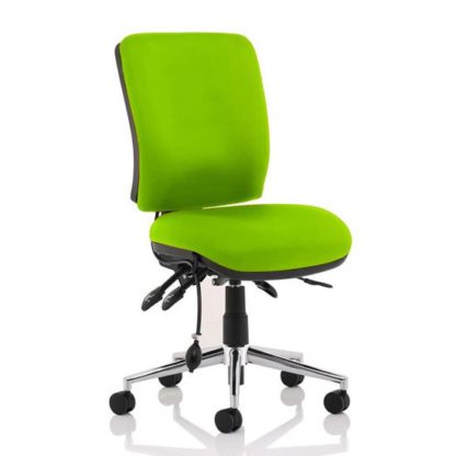 An Image of Chiro Medium Back Office Chair In Myrrh Green No Arms
