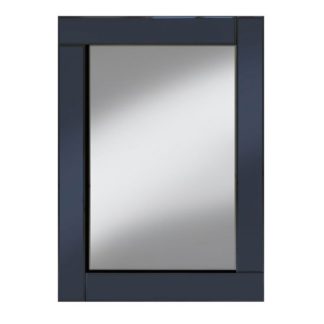 An Image of Bevel 60x80 Wall Mirror In Smoke Grey Border And Clear Mirror