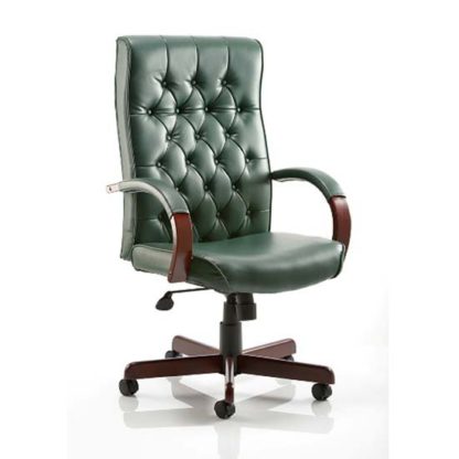 An Image of Chesterfield Green Colour Office Chair