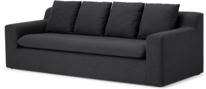 An Image of Benson 3 Seater Sofa, Sterling Grey