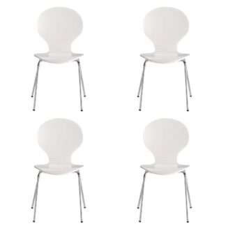 An Image of Ibiza Set Of 4 Dining Chairs In White