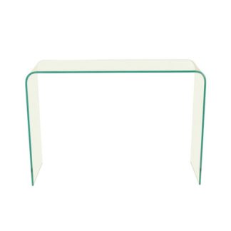 An Image of Azuria Clear Glass Finish Console Table
