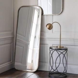 An Image of Malcolm Leaner Rectangular Floor Mirror With Metal Frame