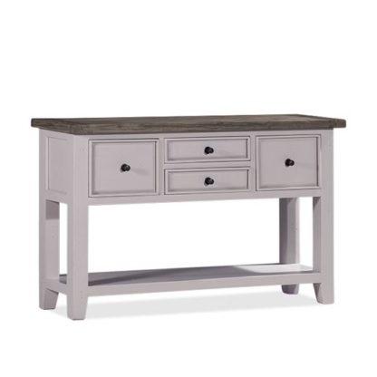 b740c5e09c73f2704ae1f2ebe92fc2ff941b2fa783f2ad7c42f4ba71d9fc9d50.jpg An Image of Galleon Wooden Console Table In Cotton White With Storage