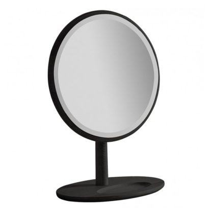 An Image of Wycombe Round Dressing Mirror In Black