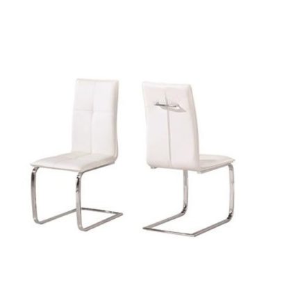b9b109c6cc27674596f97909d7ba93e4241068d20b6f4c4332ecf5b7cc4d87b3.jpg An Image of Foster Dining Chair In White Faux Leather In A Pair