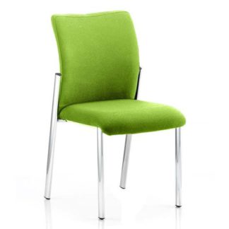An Image of Academy Fabric Back Visitor Chair In Myrrh Green No Arms