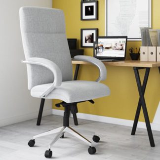 An Image of Bedford Designer Fabric Home And Office Chair In Grey