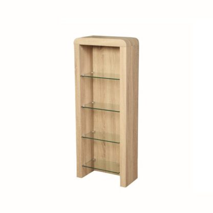 bfa44a57dd1e97372d024a6dcf93fd3dffc3b5346bdfb14402af199e1cd2f614.jpg An Image of Cannock Wooden CD DVD Storage Unit In Sonoma Oak