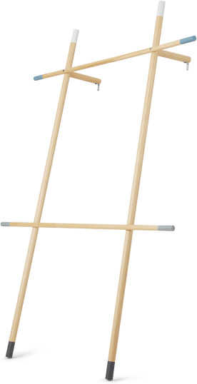 c106c33065c047e6306bee16d406c34bff082c452f8ee73acc41a9b99869ed55.jpg An Image of Jo Clothes Rail, Beech and Grey