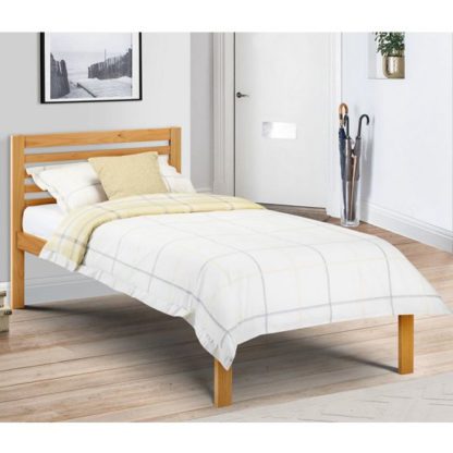 An Image of Slocum Wooden Single Bed In Antique Pine