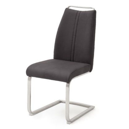 An Image of Giulia Cantilever Dining Chair In Anthracite