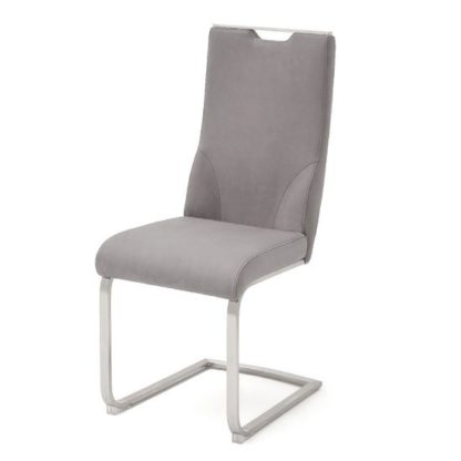 c2ff0e4684016f0ea78934af1e968329a6871bfa81e61e1619f4f30dbb59e503.jpg An Image of Jiulia Cantilever Dining Chair In Ice Grey