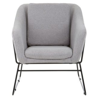 An Image of Porrima Grey Chair With Stainless Steel Legs