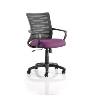 An Image of Eclipse Home Office Chair In Purple With Castors