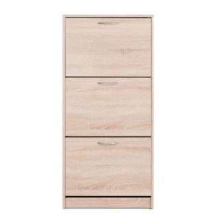 An Image of Montrose Shoe Cabinet In Sonoma Oak With 3 Doors