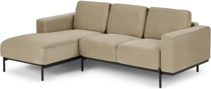 c5f7144be2271ff8bcbac607430a9c6fcb1863121e1ff51cb1a071182653b81d.jpg An Image of Jarrod Left Hand Facing Chaise End Corner Sofa, Plush Taupe Velvet