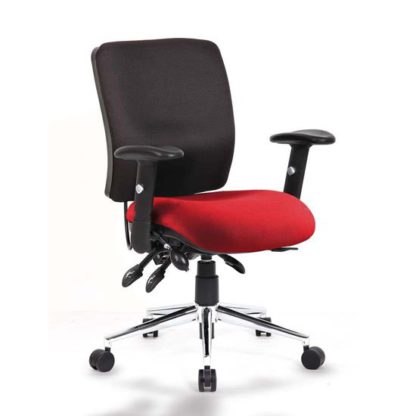 c6181300b8794089c4afdb86d905655843844fb0ffcf400557444f2c7fba47bf.jpg An Image of Chiro Medium Back Office Chair With Ginseng Chilli Seat