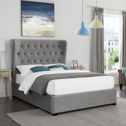 c6fa1b1d3120560e69f2970c8c27d9de7bf9aefd4265c88beff220c4041e84c7.jpg An Image of Belgravia Fabric King Size Bed In Grey