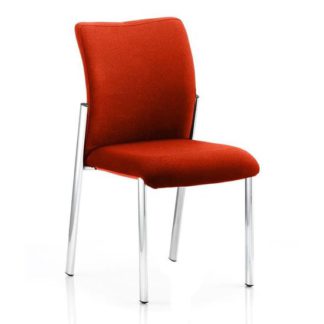 An Image of Academy Fabric Back Visitor Chair In Tabasco Red No Arms