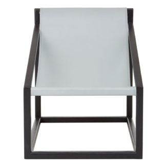 An Image of Formosa Teak Wood Cubic Frame Chair in Grey