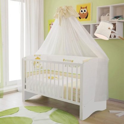 An Image of Corfu Wooden Childrens Cot Bed In White