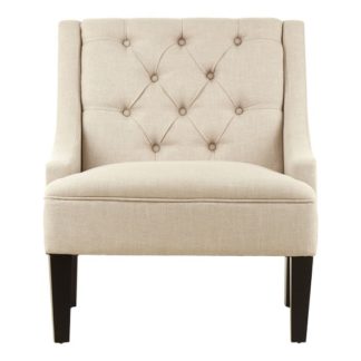 An Image of Marfak Natural Toned Linen Upholstered Bedroom Chair