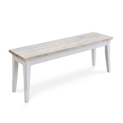 c8c792df812a1cb952858b7d83647d8ec7fc68c3bf0a92519c6763a86abb4532.jpg An Image of Krista Wooden Small Dining Bench Rectangular In Grey