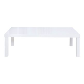 An Image of Curio Modern Coffee Table Rectangular In White High Gloss