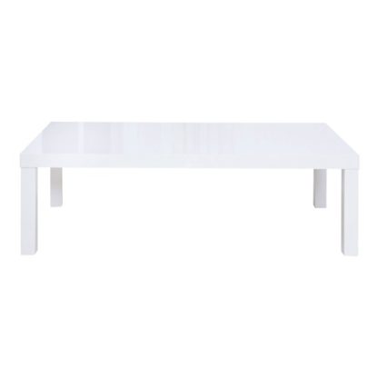 An Image of Curio Modern Coffee Table Rectangular In White High Gloss