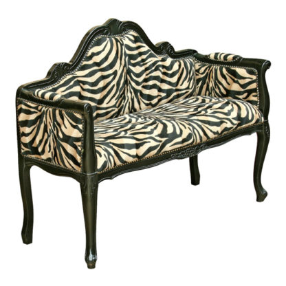 An Image of Italian Miniature Lounge Chaise Chair In Gloss Black