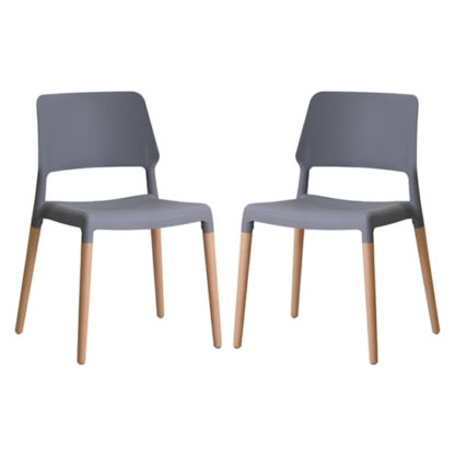 cc0ed2363a6530bd7b8a949f362b1d03e1c5f8a03a03f838699a6e78ba2cb6c1.jpg An Image of Riva Grey Finish Dining Chairs In Pair