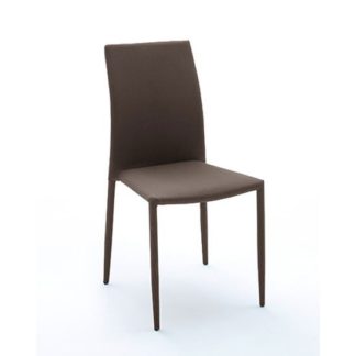 An Image of Mila Upholstered Brown Dining Chair