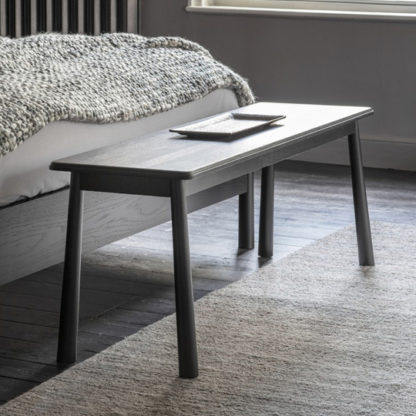 cd12a3335a3aa465836ac94eb54f0c8daf86cfd4f15798340ea1b399c15c1aca.jpg An Image of Wycombe Solid Oak Dining Bench In Black