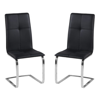 cf5161d3f986dcd0dfffbf445a07010499eb68c77d89124e7038a7dccf0bf664.jpg An Image of Opus Black Finish Dining Chair In Pair