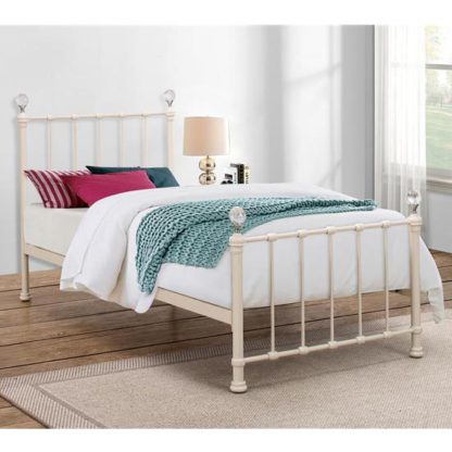 An Image of Jessica Steel Single Bed In Cream