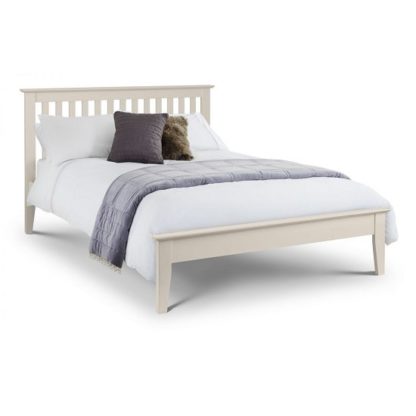 An Image of Cayuga Wooden Double Size Bed In Low Sheen Lacquer