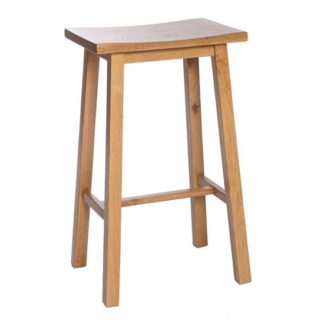 An Image of Lexington Contemporary Wooden Bar Stool In Oak