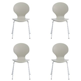 An Image of Ibiza Set Of 4 Dining Chairs In Stone