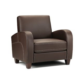 An Image of Vivo Chair in Chestnut Faux Leather