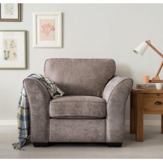 An Image of Bellaire Chenille Fabric Pocket Spring Armchair In Grey