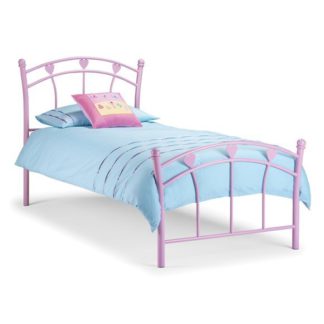 An Image of Jemima Pink Metal Bed