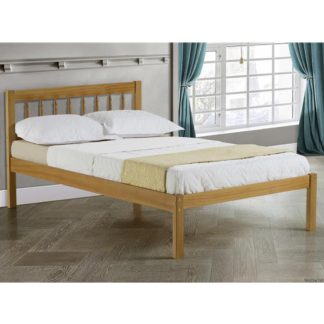 An Image of Santos Wooden Single Bed In Antique Pine