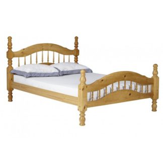 An Image of Padova Pine Wooden King Size Bed In Oak