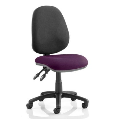 An Image of Luna II Black Back Office Chair In Tansy Purple