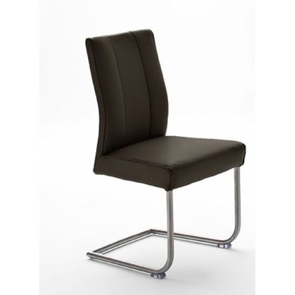 d71e7578dbd933c5fd5635814d5ae2e7071a3fe45edccf725e436876dc746468.jpg An Image of Alamona 1 Dining Chair In Brown Faux Leather
