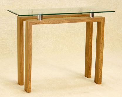 An Image of Adina Clear Glass Console Table
