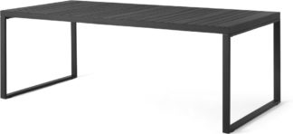 An Image of Catania Garden 8 Seater Dining Table, Black and Polywood
