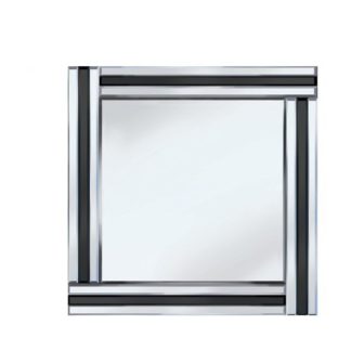 An Image of Black Stripe 60x60 Square Mirror